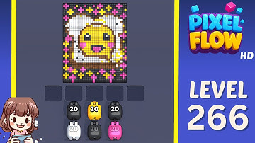 Pixel Flow Level 266 Solution Walkthrough