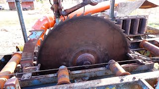 Testing Sawmill With Rusty 40' (1m) Blade - Old Sawmill Repair #6