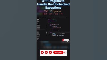 Program of Handle The Unchecked Exception in C++ | #youtubeshorts #ytshorts #trending #shorts #tech