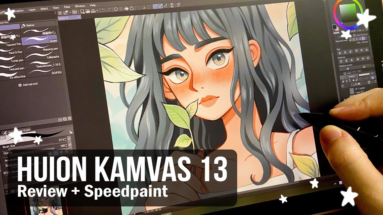 HUION Kamvas 13 (Gen 3) Unboxing & Review + How to Install and Settings