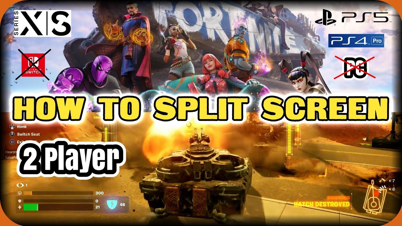 How To SPLIT SCREEN on Fortnite Chapter 3 Season 2! (PS/Xbox/PS