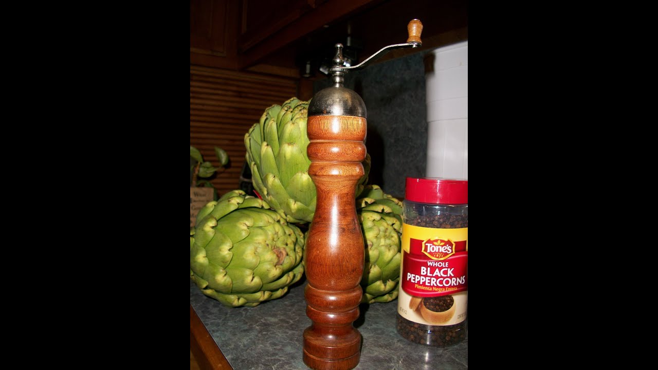 Opening And Filling An Old Vintage Wooden Pepper Mill Grinder Opening And Filling An Old Vintage Wooden Pepper Mill Grinder