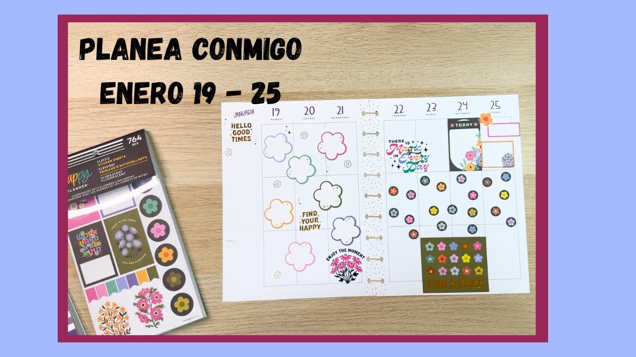Planea Conmigo |Happy Planner Classic Enero 19 al 25 |