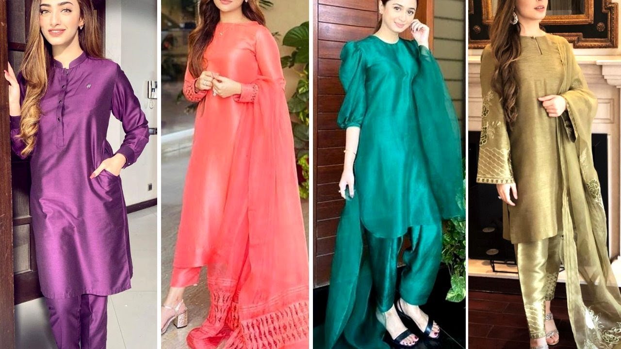 rao silk dress design Elegant Silk Dress Designs  Raw Silk & Silk Frock Styles  Emaan Adeel
