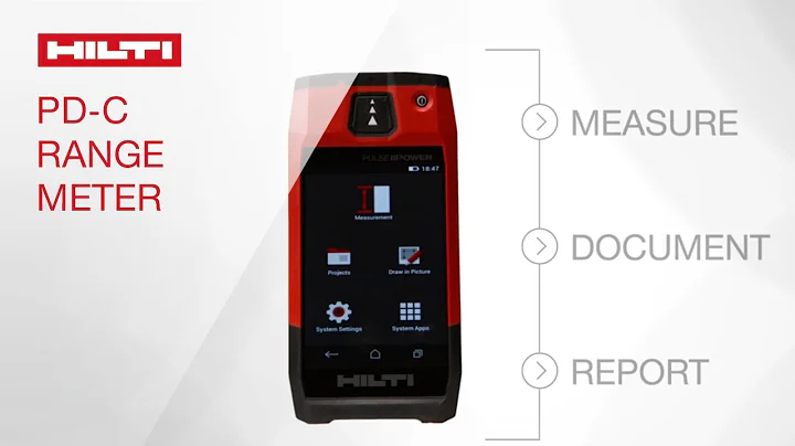 INTRODUCING the Hilti laser range meter PD-C, blending everything you need into one device