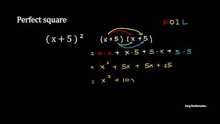 Multiply Binomial | Special case 2: Perfect Square | Algebra for High School | in 8 mins | Fang