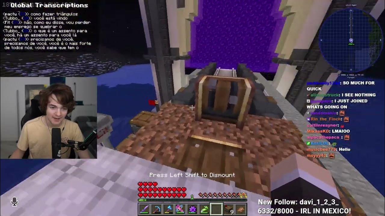 Tubbo in a minecraft world