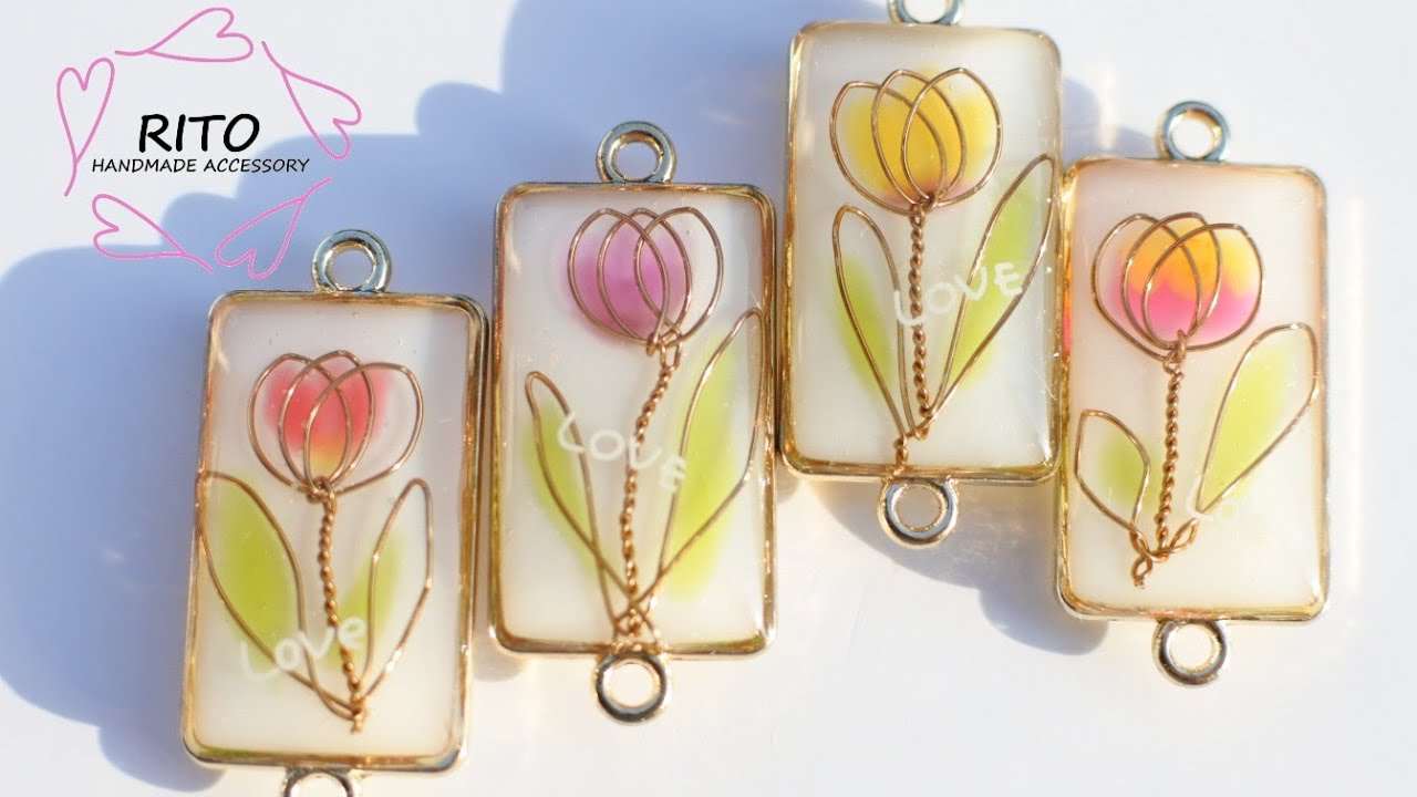 絵本みたいなチューリップの作り方 Uvレジン ハンドメイド りと Rito 花 ワイヤー アーティスティックワイヤー 春 アクセサリー Ritoりと Youtube