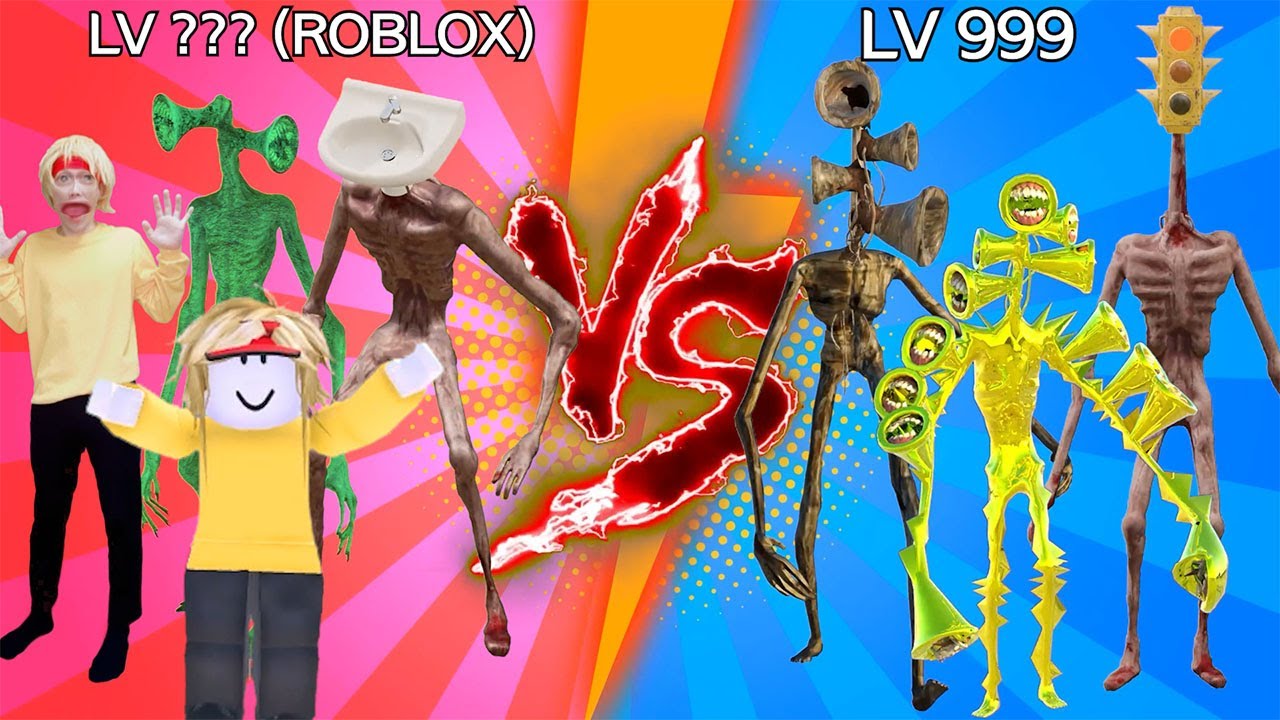 Team Siren Head vs Siren Head level up boss vs Human Hulk #17 with ROBLOX