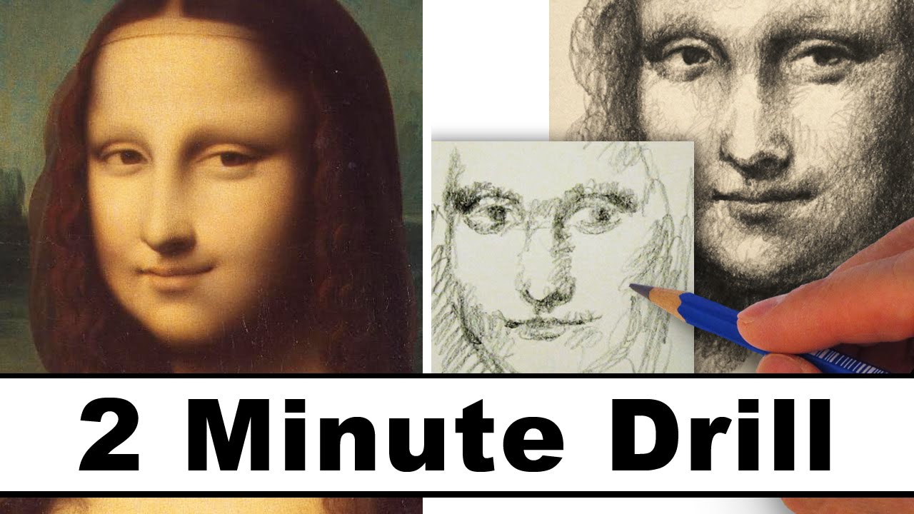 How to Draw the Mona Lisa in 2 Minutes 