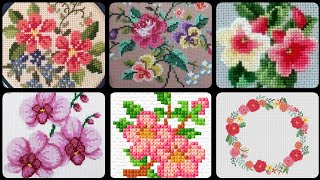 Gorgeous cross stitch patterns /countable embroidery #charsutikarhai/latest dosuti design ideas2024