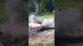 Exploding a Spray Paint can in a fire.  #fire #explosion