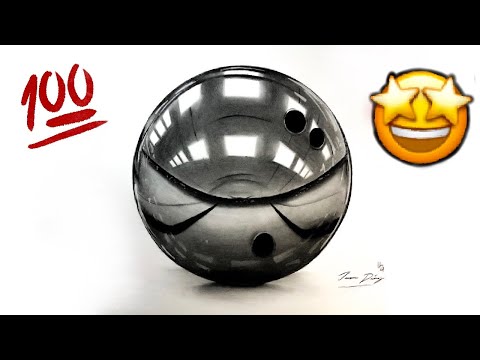 THE PERFECT BOWLING BALL DRAWING (Super realistic!!!!) - YouTube