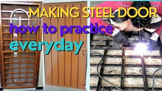 Steel door design and steel jali door design 2022 making hamza steel how to making door work
