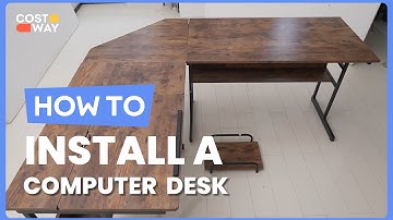 How to Install the L-Shaped Computer Desk  | HW66803 #costway #howto