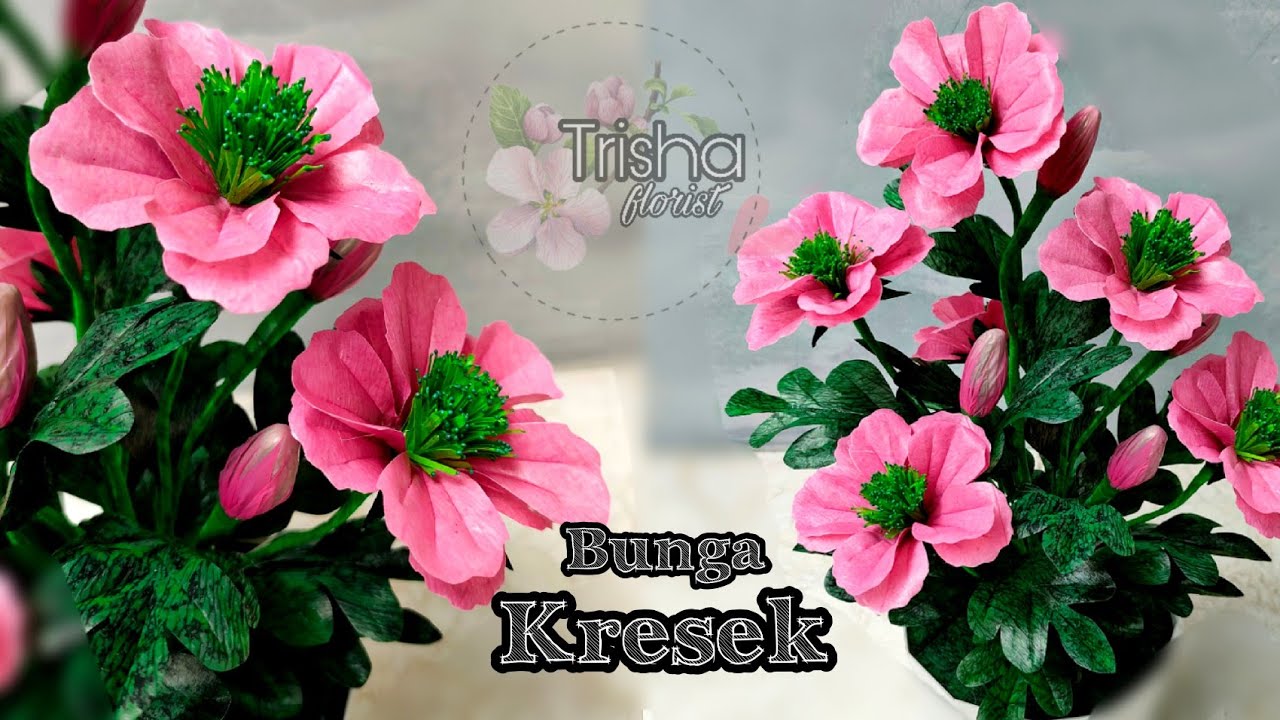 Bunga hias cantik dari plastik kresek || beautiful decorative flowers from plastic bags