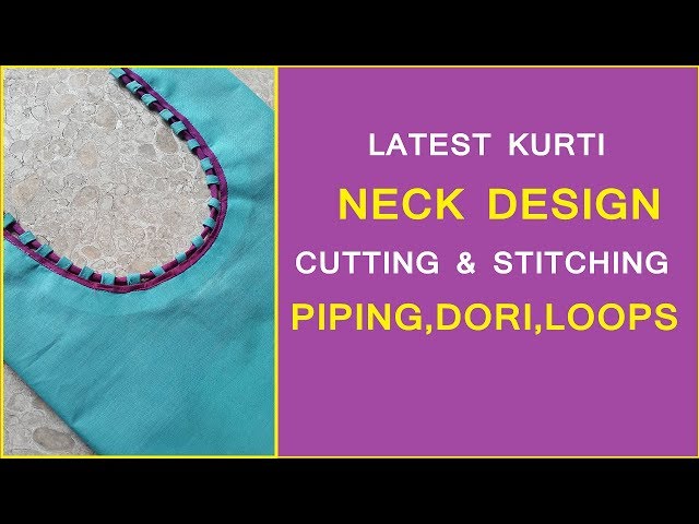 Boat Neck Design With Piping and keyhole Cutting and Stitching || Boat Neck  Design - YouTube