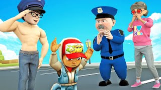 Nick Fat And The Police Chased The Litterer - Scary Teacher 3D Police