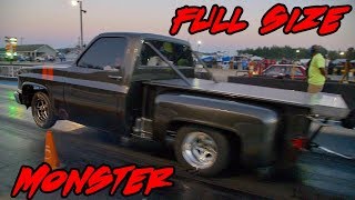 BIG BLOCK NITROUS C10 STEP SIDE IS FAST! ONE MEAN DRAG TRUCK