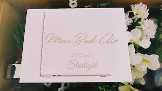 MacBook Air M3 13-inch in Starlight | Unboxing |Latest & Lightest Laptop