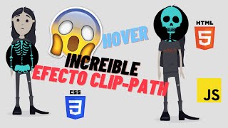 😲 Increible Efecto Clip-Path Hover Con Html Css & JavaScript! 😱