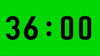 36 Minute Countdown Timer Chroma Key / No Sound