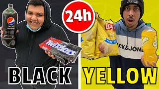 Eating Only ONE Color of Food for 24 HOURS Challenge w/ ELITE CLAN