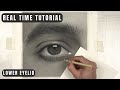 Drawing the lower eyelid  real time tutorial with voiceover