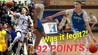 Former D1 Basketball Player Reacts to LAMELO BALL 92 POINT GAME FULL HIGHLIGHTS! 41 IN THE 4TH!