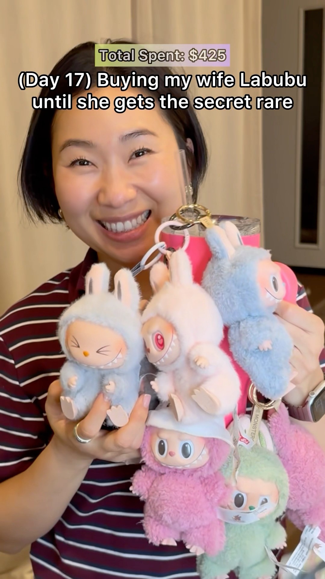 My wife has officially taken her Labubu obsession to the next level (Day 17, $425 Spent)