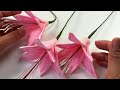 วิธีถักดอก Pink Crinodonna Lily