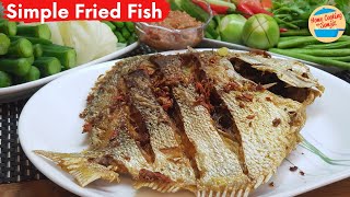 Spotted Sickle Fish Recipe: Fried Fish with Fresh Turmeric