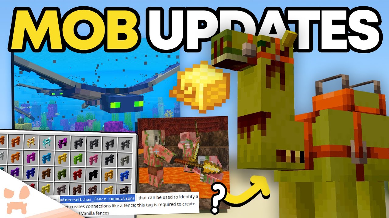 MINECRAFT UPDATED ALL NEW MOBS, ADDED UNDERWATER PHANTOMS, +