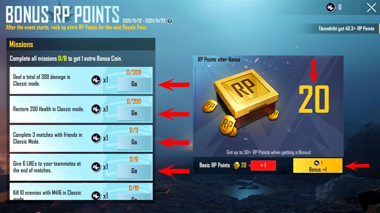 Bonus RP Points Event Explained Get Free RP Points For M5 In PUBG ...