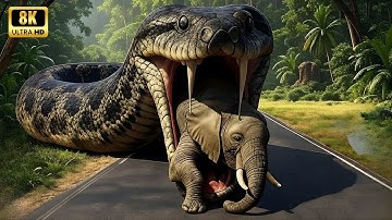 Brave Team Risks Their Lives to Rescue an Elephant from a Giant Python Attack🐘🐍🚨
