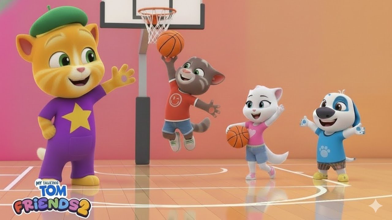 "Talking Tom Friends 2 Basketball Challenge | Fun Moments with Tom, Angela & Friends!"