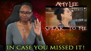 AMY LEE - Speak To Me (REACTION) "In Case You Missed It"