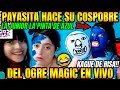 KGUE DE RISA!🤣PAYASITA HACE SU COSPLAY DE OGRE MAGIC EN VIVO, LA JUNIOR LE PINTA DE AZUL😂