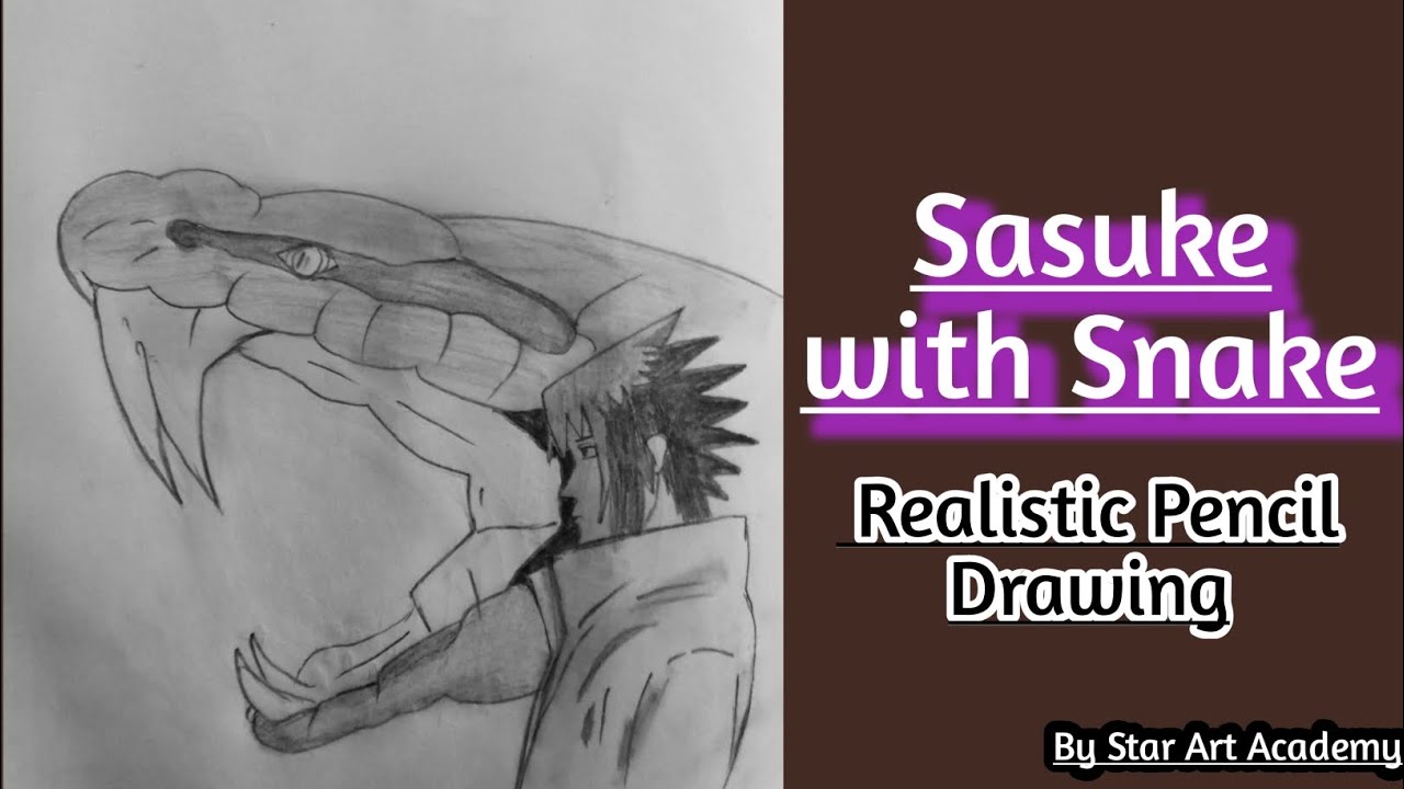 Drawing of Sasuke with Snake | Realistic Anime Sketch | Voyage - Ikson Music | Star Art Academy