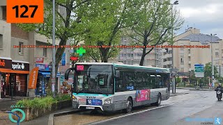 Bus 127 RATP : Urbanway 12 N⁰8921 Croix de Chavaux / NeuillysurM. Résistance [Trajet Complet]