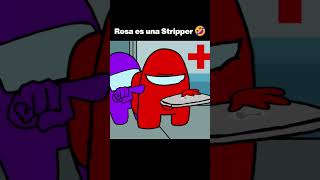 ¡Rojo atrapado mirando a Rosa bailando stripper! 💃👀 #amongus #amongusanimation #animacion #humor