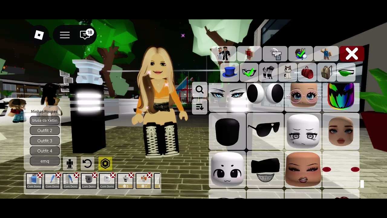 Roblox criando seu avatar
