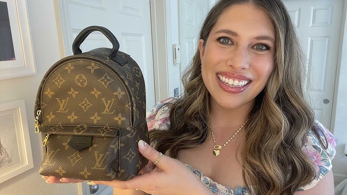 COMPARISON * NEW vs OLD zipper louis vuitton palm springs mini backpack //  what fits * review 