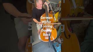 1964 make Wilfer 5 string upright bass for sale at FMI Basses, aka Fantastic Musical Instruments