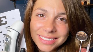 ASMR Go to Sleep 😴 Full Physical Exam (Cranial Nerves, Dental, Eye, Face Exam, Ears Checkup)