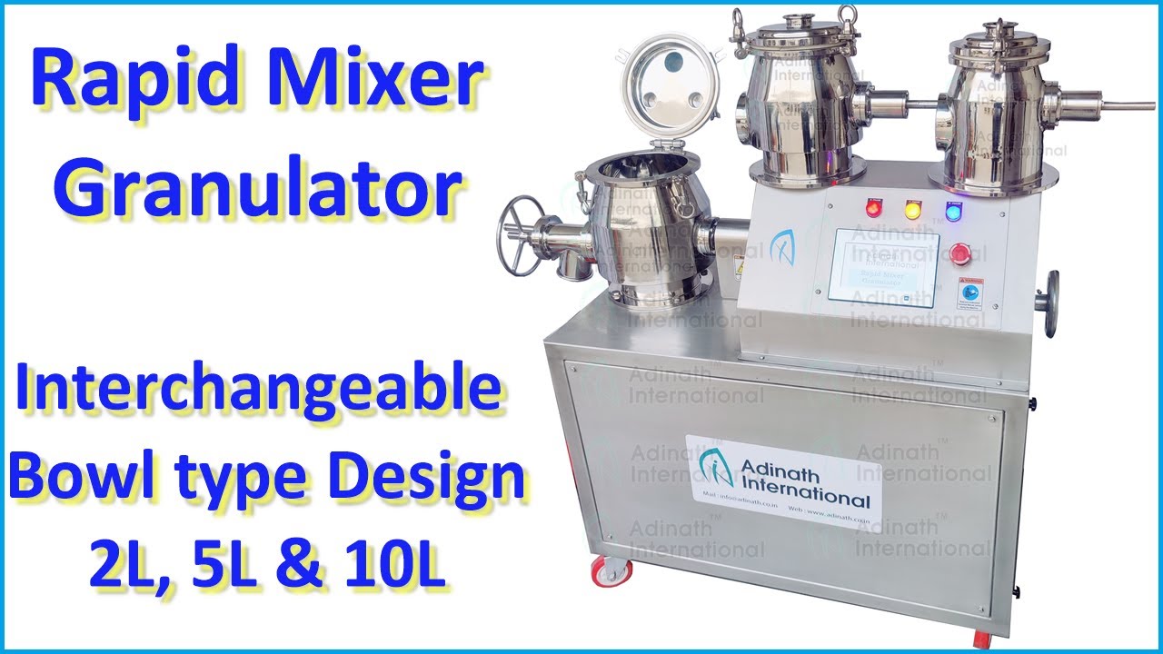Rapid Mixer Granulator With Interchangeable Bowls RMG Manufacturer rapid-mixer-granulator-with-interchangeable-bowls-rmg-manufacturer