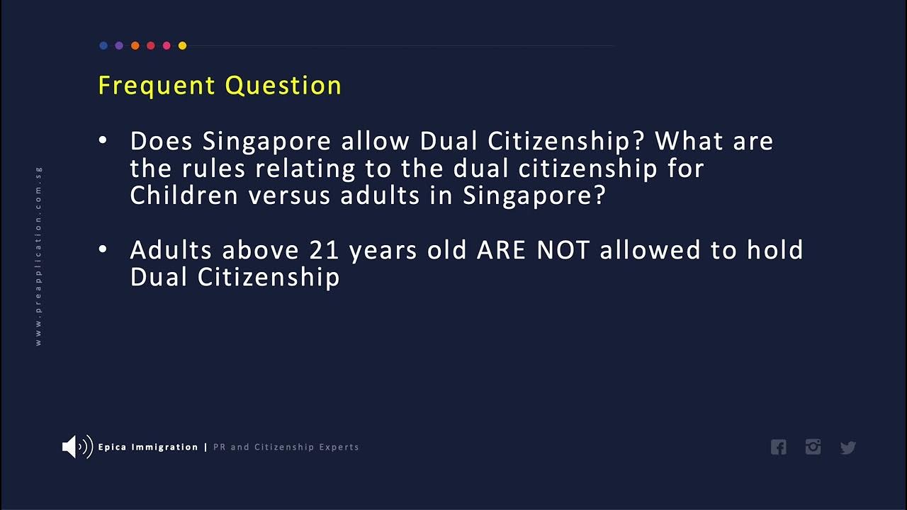 Does Singapore Allow Dual Citizenship? What about dual citizenship rules for children? YouTube