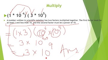 Multiply numbers written in scientific notation in English Saima Academy