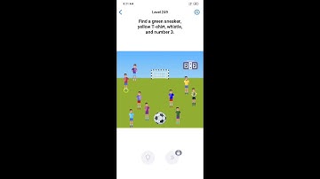 Easy game Find a green sneaker yellow T-shirt whistle and number 3 Level 249 #easygame