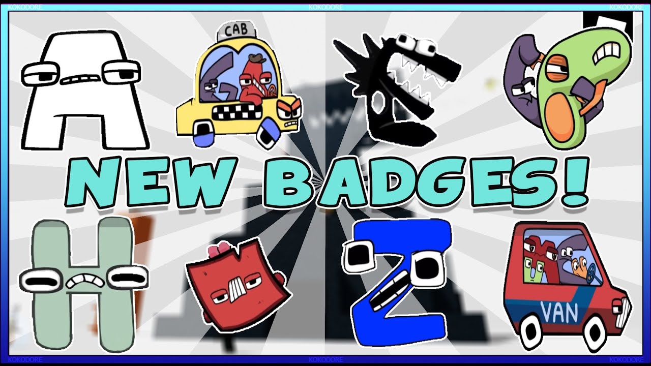 HOW TO FIND ALL 9 NEW BADGES in Find The Alphabet Lore Characters (50)